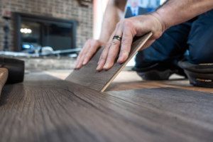 Installing aging-in-place kitchen flooring shouldn't be difficult when using vinyl planks. 