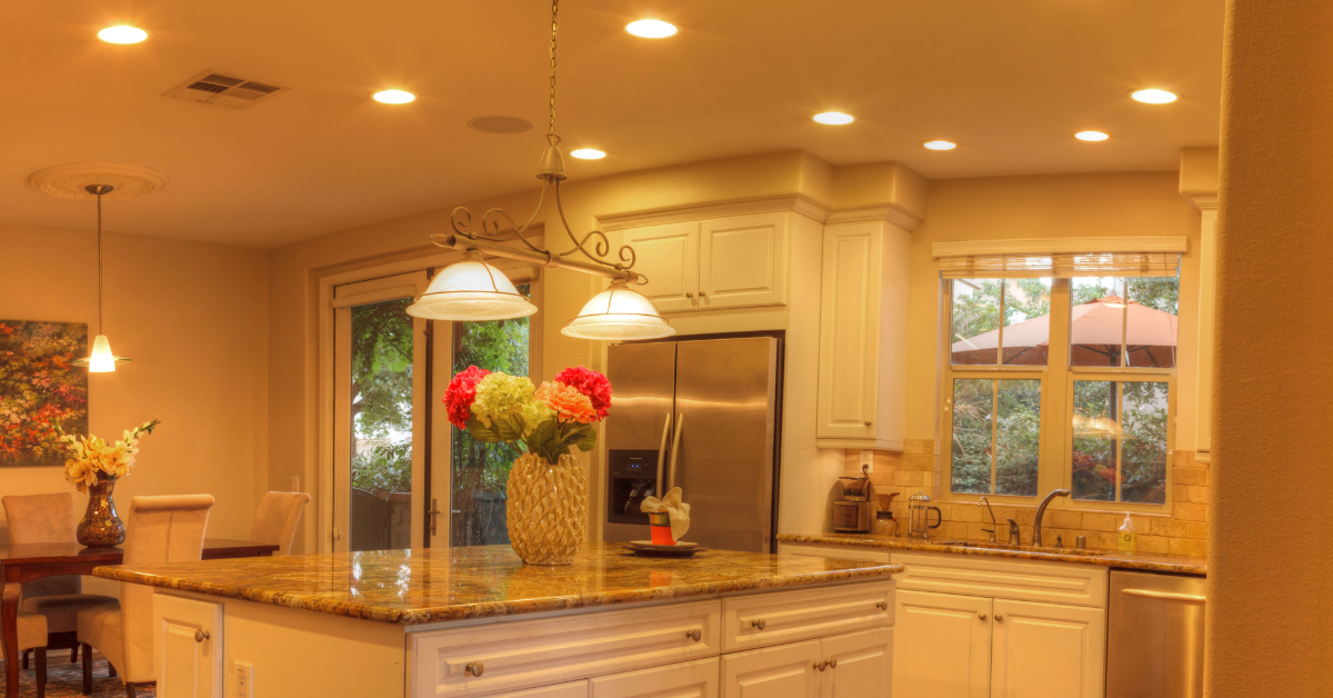 add recessed lighting in kitchen