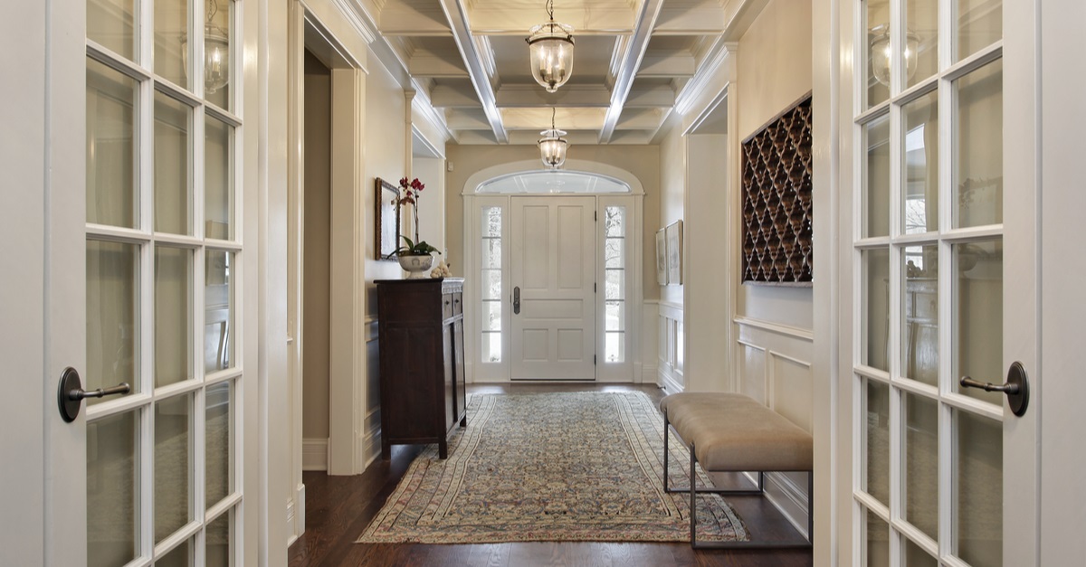 foyer in upscale home with french doors