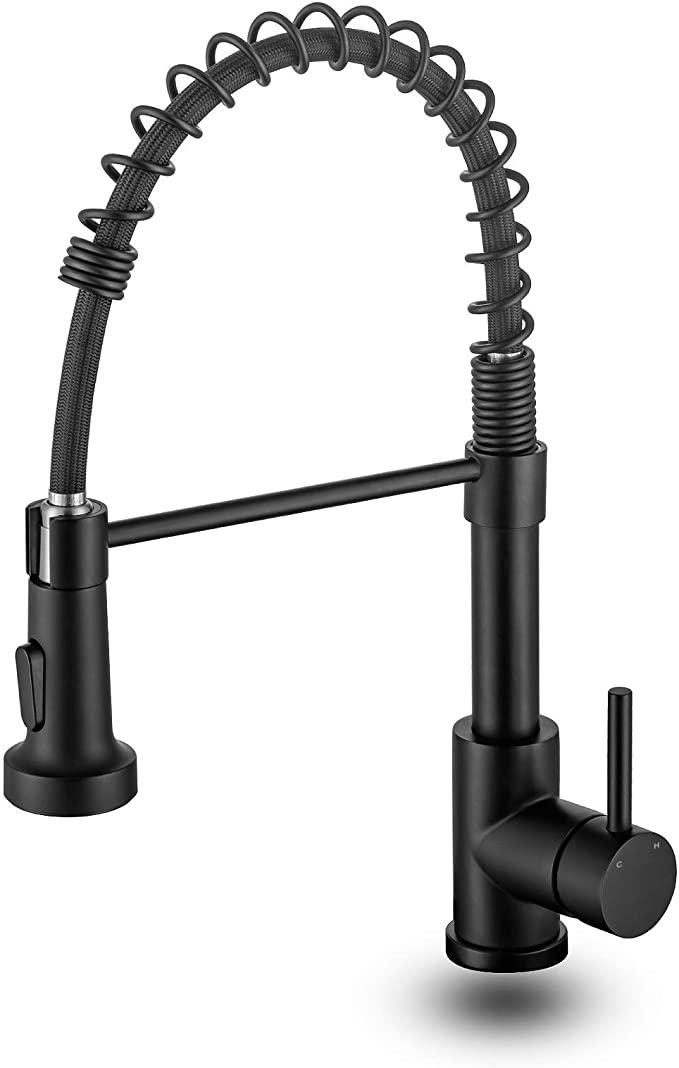 Lufeidra Stainless Steel Matte Black Kitchen Faucet