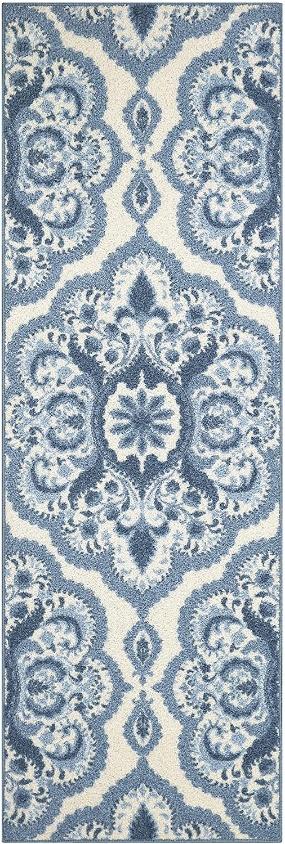 Maples Rug Vivian Medallion Runner Rug Non Slip Hallway Entry Carpet