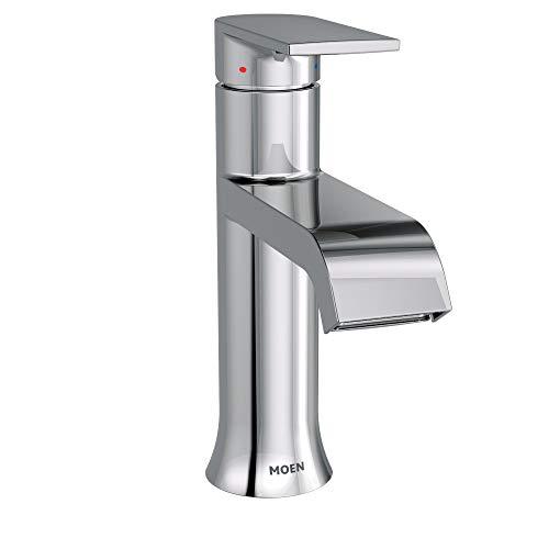 Moen Single Hole Modern Bathroom Sink Faucet with Optional Deckplate