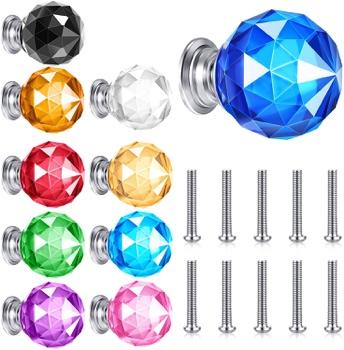 Youyole Artsy Crystal Glass Knobs